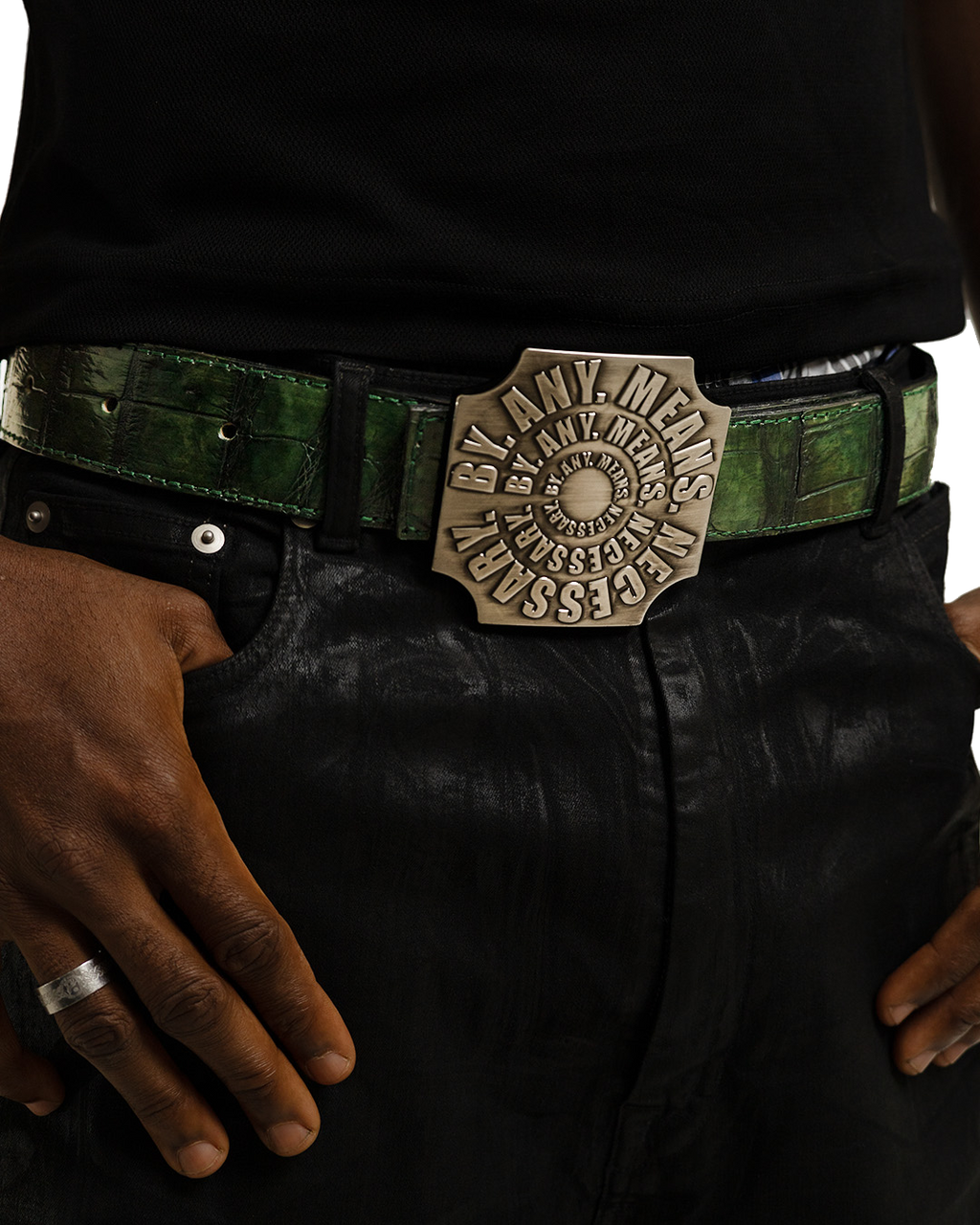 Green Crocodile Leather Strap