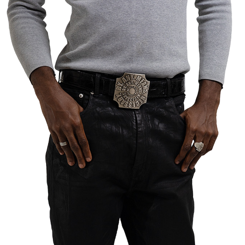 Black Crocodile Leather Strap